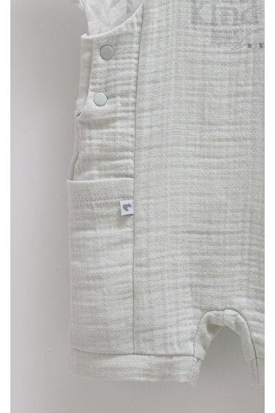 Caramell Baby Boy Muslin Salopet Lightweight and Breathable 100% Cotton Stylish and Comfortable