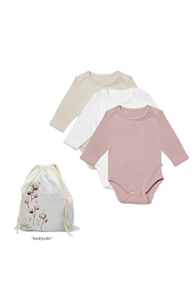 Biorganik طقم جسم وافل مكون من 3 قطع من Biorganik - أكمام طويلة وحقيبة كبس لل...