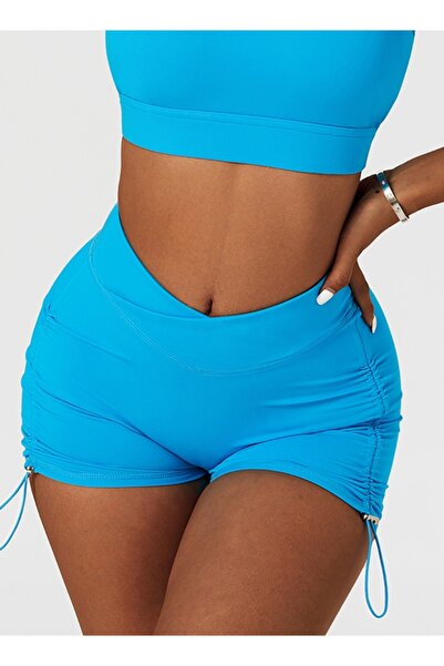 KAWN YOGA شورت رياضي نسائي عالي الخصر بدون درزات لممارسة تمارين اليوجا والتحك...