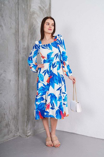 BLUSS Γυναικείο φόρεμα μοντέλο Princess με τυλιγμένο ύφασμα Lycra