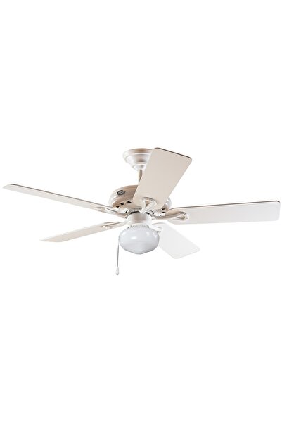 Hunter Fan Savoy Beyaz - 132 Cm. Beyaz Renkli Küre Cam Aydınlatmalı Tavan Van...