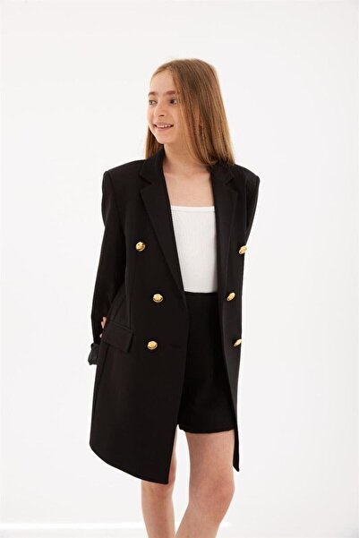 Hilal Akıncı Kids سترة بليزر بأزرار ذهبية