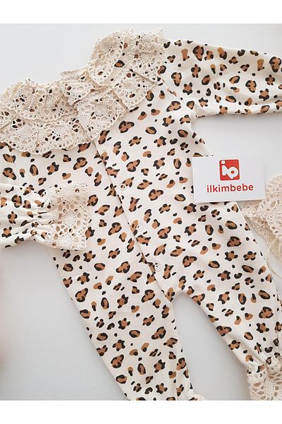 ilkimbebe Leopard Lace Baby Rompers