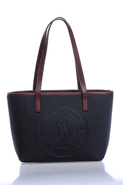 U.S. Polo Assn. حقيبة كتف نسائية باللون الأزرق الداكن والأحمر كلاريت Us24732