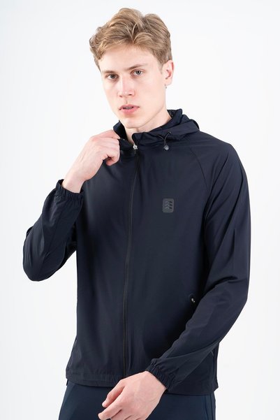 MARATON Regular Men's Hooded Navy Blue Tracksuit Top