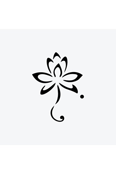 ONE SPRAY TATTOO Minimal Lotus Dövme Şablonu (SPREYSİZ)