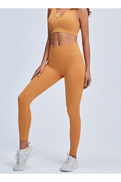 KAWN YOGA سراويل رياضية نسائية عالية الخصر بدون درزات للتمرين واليوغا والتحكم...