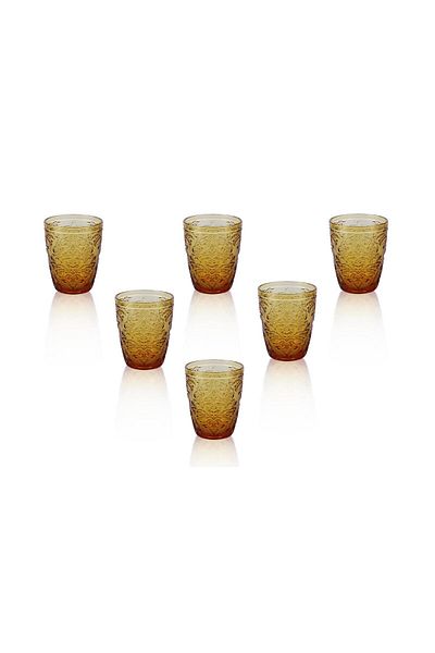 Lucky Art Viola 6-Piece Glass Water Cup Set