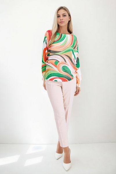 Vitrin Patterned Loose Knitwear Blouse