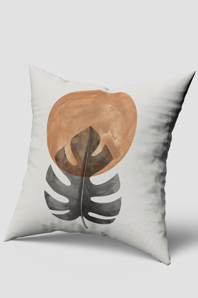 EsnafAli Κάλυμμα μαξιλαριού Bohemian Throw με μοτίβο μαύρου φύλλου