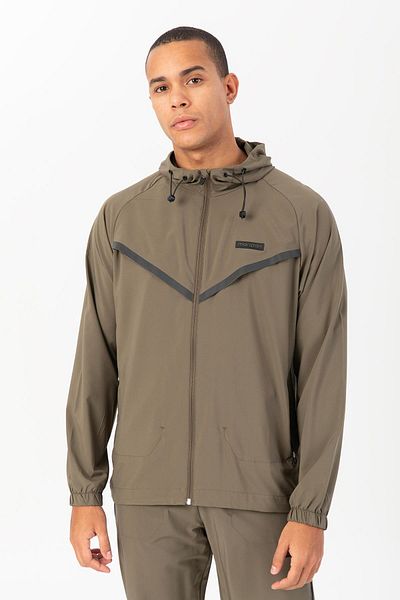 MARATON Regular Men's Hooded Long Sleeve Light Khaki Tracksuit Top 22225