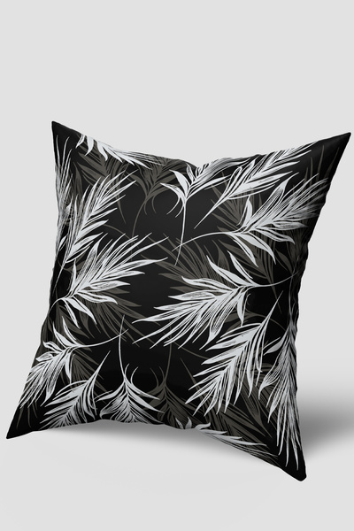 EsnafAli Κάλυμμα μαξιλαριού με μοτίβο λευκού φύλλου