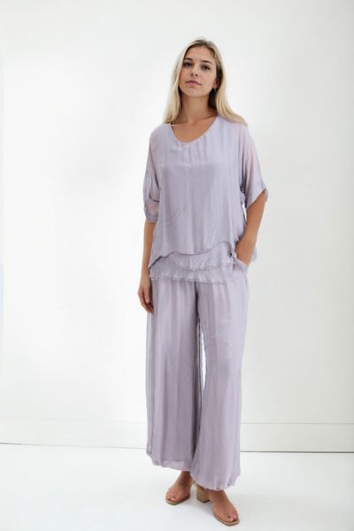 Vitrin Wide Collar Casual Tulle Blouse