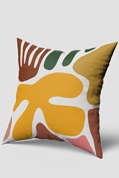 EsnafAli Husă de pernă tropicală cu model verde și galben