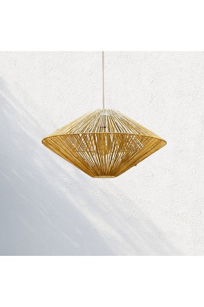 Maison Avf Andros Raffia Transitional Pendant Lamp Chandelier