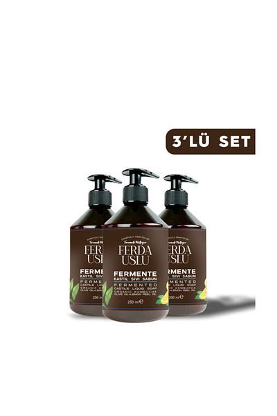 Fermente Mutfağım Kombucha Extract Liquid Soap - 3 Hand & Face Purifying Moisturizer 250 ml