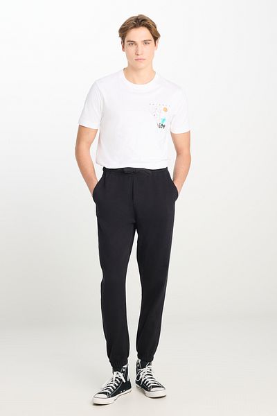Lee Regular Fit Regular Cut Ribbed Leg Anthracite Jogger Trousers