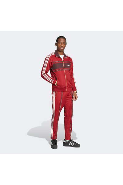 adidas Retro Sport Cricket Inspired Men's Red Tracksuit Top