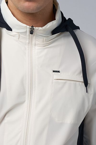 bilcee Men's White Hooded Woven Tracksuit Set 4000
