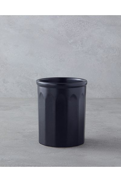 English Home Hecha Ceramic Spoon Holder 14 cm Black