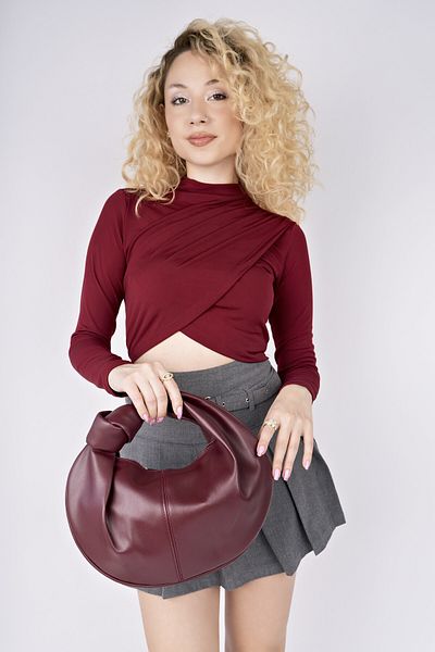 MUGGO Lucci̇ Women's Knotted Oval Handbag