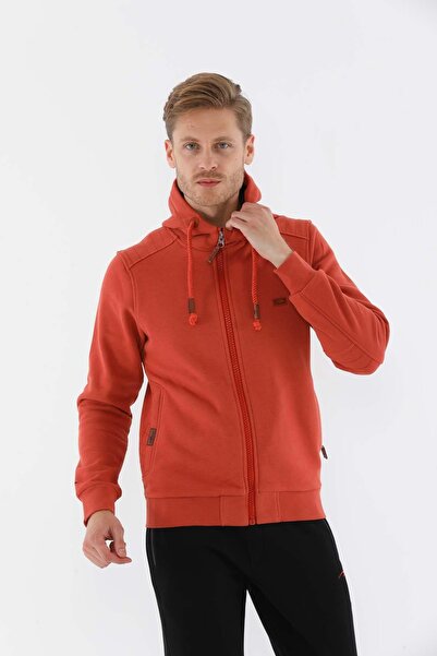 MARATON Regular Men's Hooded Brick-Black Tracktop
