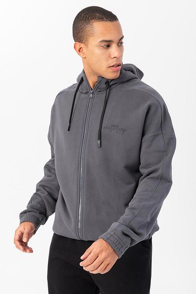 MARATON Oversize Men's Hooded Long Sleeve Anthracite Tracksuit Top 22451