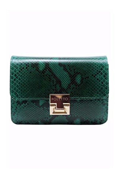 Poletto HAKİKİ YILAN/HAKİKİ DERİ YESIL Çanta Omuz askılı CNT 802 V2 YLN