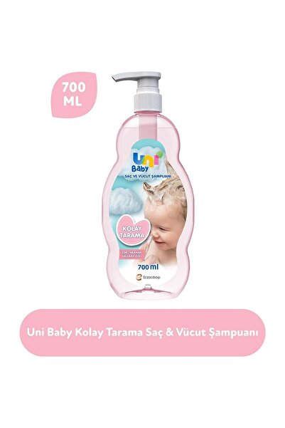 Uni Baby Bebek Kolay Tarama Saç Ve Vücut Şampuanı 700ml (POMPALI) (3 LÜ SET)