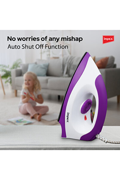 İMPEX Impex IBD 501 1300W Electric Handheld Dry Iron Box with 180 degree plaint swivel cord