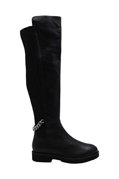 Poletto HAKİKİ DERİ SIYAH Çizme Düz  629 07