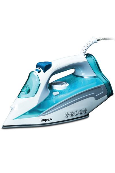 İMPEX Impex Electric Steam Iron Box with 360Degree plaint swivelcord Water Spray Ceramic CoatedSole Plate