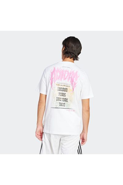 adidas Ανδρικό λευκό μπλουζάκι μόδας Trefoil Series (JD0665)