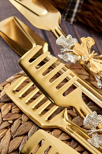 Turkco Set of 3 Decorative Serving Tongs - Butterfly Detail, Elegance and Functionality Together