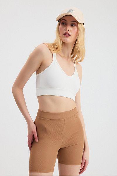 Rays Ecru Back Cross Bustier 3005