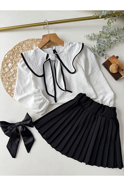 YARENKİDS Girl's Festive Skirt Style Children's Suit