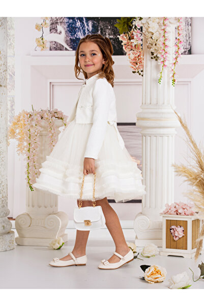 SÜSLÜ PİNK KİDS KIZ ÇOCUK CEKETLİ ELBİSE