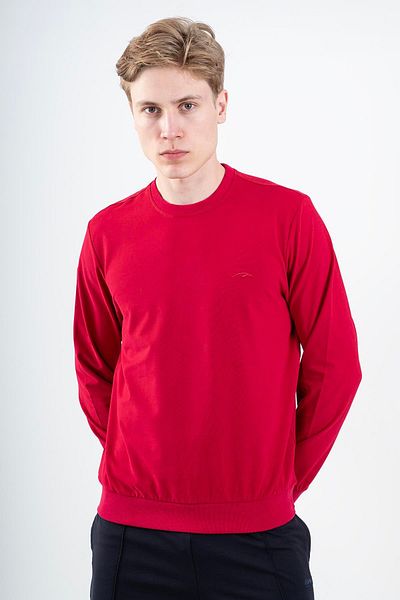 MARATON Comfort Men's Crew Neck Long Sleeve Dark Red Sweatshirt 22358