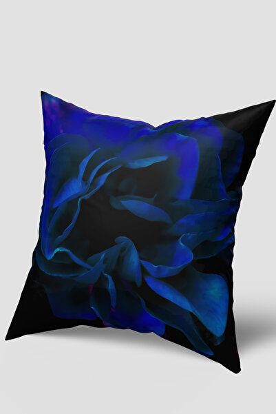 EsnafAli Husă de pernă cu model floral bleumarin