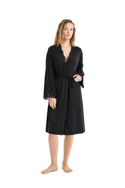 Blackspade Women's Black Dressing Gown 51600