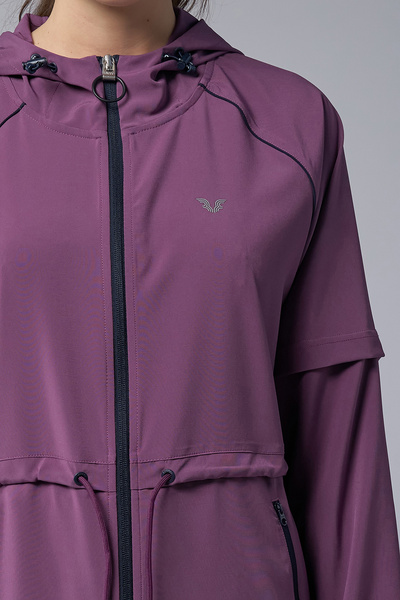 bilcee Lilac Thin Lightweight Fabric Women's Tracksuit Set 4171