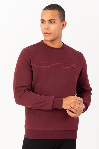 MARATON Comfort Men's Crew Neck Burgundy Sweatshirt