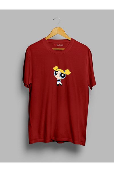 Pisa Art Μπλουζάκι μπλουζάκι με στάμπα με σχέδιο Powerpuff Girls Bubbles