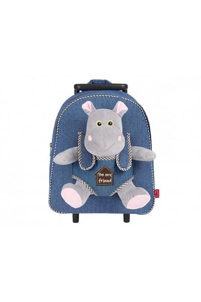 Perletti Troler Ghiozdan, Perletti, model Hipopotam Holly, 32 cm, colecția Perletti Toys