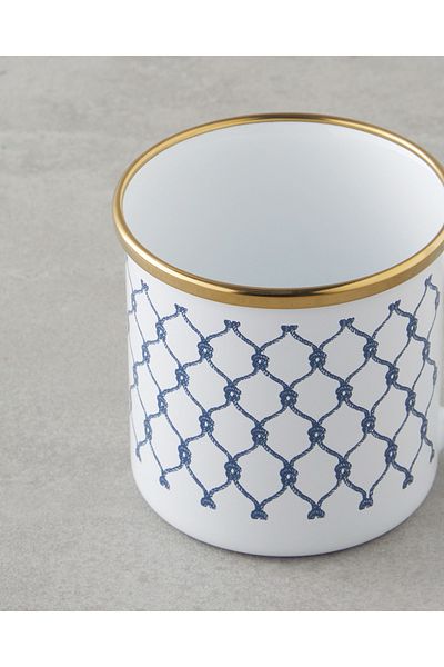 English Home Blue Coaspiral Enamel Mug 350 ml