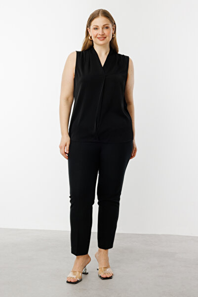 Ekol V-Neck Satin Blouse