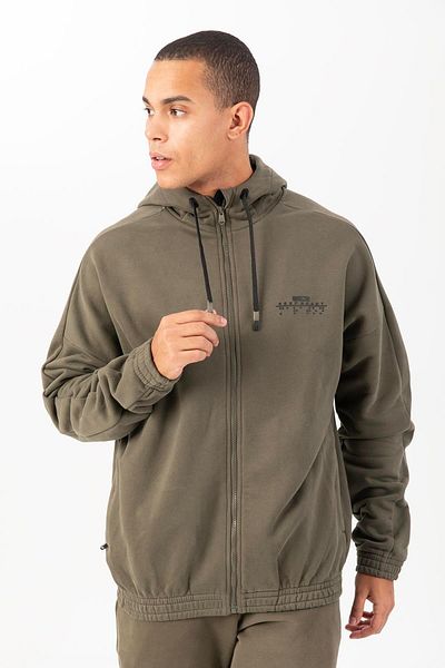 MARATON Oversize Men's Hooded Long Sleeve Light Khaki Tracksuit Top 22451