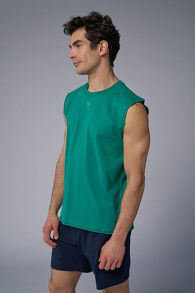 bilcee Men's Green Training Cotton Undershirt 3921