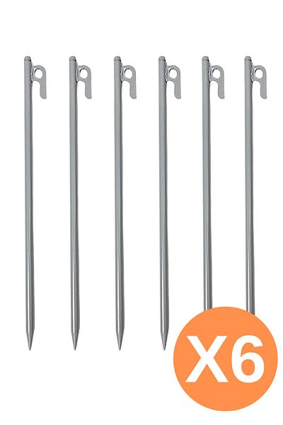 BalkaOutdoor Σιδερένιο άγκιστρο σκηνής 30 cm, Καρφί δαπέδου κήπου κάμπινγκ πάχους 10 mm, άγκιστρο με σιδερένιο άγκιστρο, καρφί σκηνής