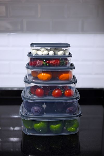 Buclee 24 Piece Rectangular Storage Container Set, Kitchen Organizer and Ration Bpa Free